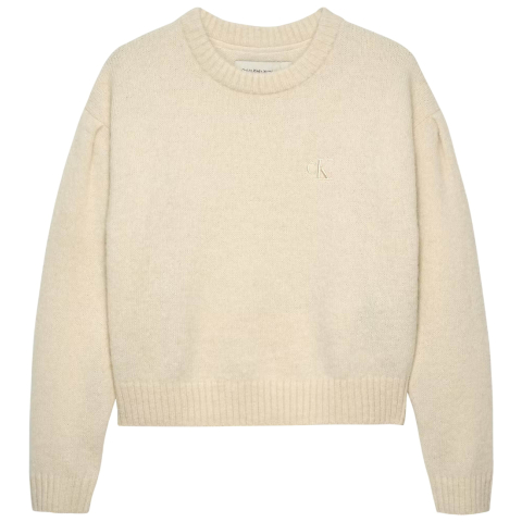 Calvin Klein Blouse - Polyester/Wol - Witkopgrijs - Calvin Klein - 16 jaar (176) - Shirts