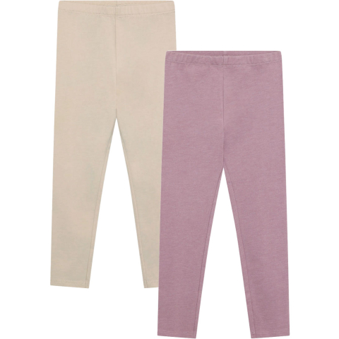 Minymo Leggings - 2-pack - Elderberry - Minymo - 8 jaar (128) - Leggings