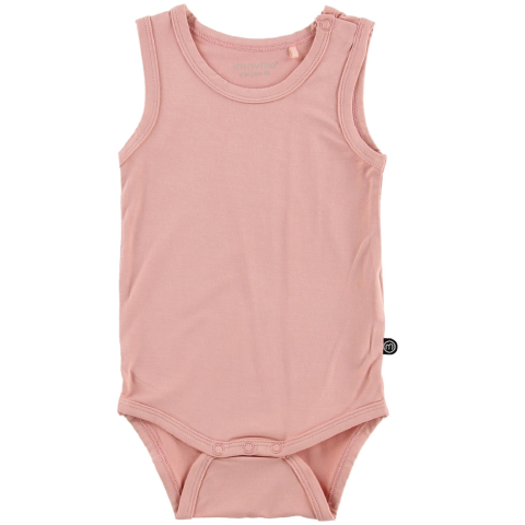 Minymo Romper mouwloos - Bamboe - Roze - Minymo - 74 - Rompers Mouwloos