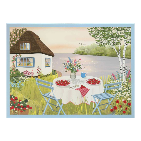 Vissevasse Puzzel - 1000 Bakstenen - 63x45 cm - Sweet Aardbei - Vissevasse - OneSize - Puzzels