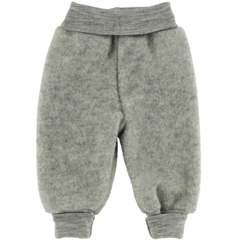 Engel Broek - Wol - Grijs Gevlekt - Engel - 62/68 - Broeken - Wol