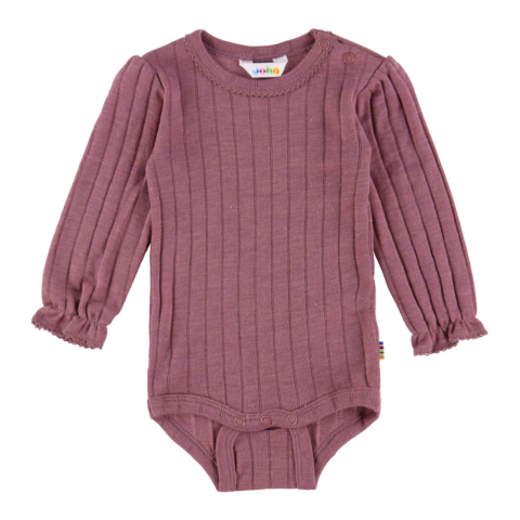 Joha Romper l/s - Wol/Zijde - Rib - Lyng - Joha - 100 - Rompers Lange Mouw