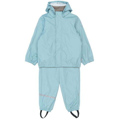 Mikk-Line Regenkleding - PU - Gerecycled - Stone Blue - Mikk-Line - 10 jaar (140) - Regenkleding