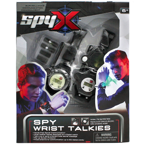 SpyX Walkietalkies - Pols - Zwart - SpyX - OneSize - Knuffels