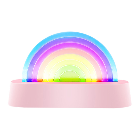 Lalarma Lamp - Dansen Rainbow - 18x11x4 cm - Roze - Lalarma - OneSize - Lampen