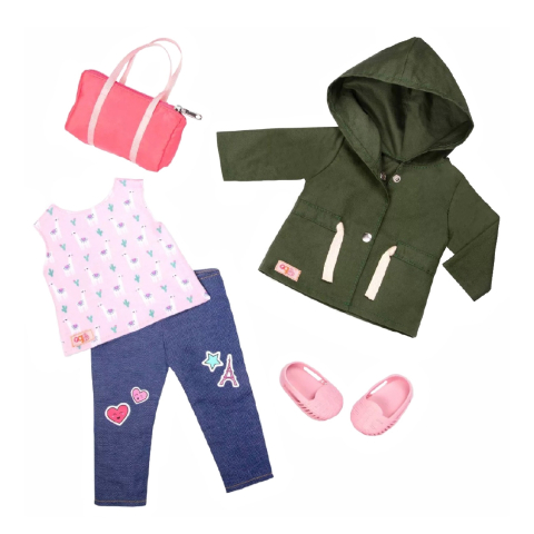 Our Generation Poppenkleding - Deluxe Groen Jas - Our Generation - OneSize - Poppenkleding