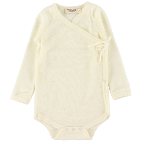 MarMar Wikkelromper l/s - Belita - Wol - Natural - MarMar - 44 - Rompers Lange Mouw