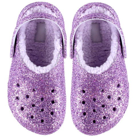 Crocs Sandalen m. Voering - Classic+ Gevoerd Grof Glitter - Purp - Crocs - 30/31 - Sandalen