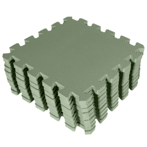 BabyDan - Soft Green Playmat - Green - 90 x 90 cm