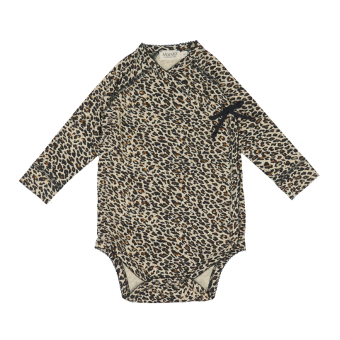 MarMar Romper l/s - Leo Belita - Bruin Leopard - MarMar - 50 - Rompers Lange Mouw