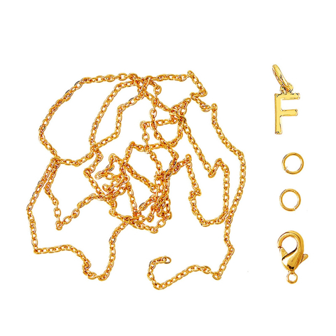 Me&My BOX Ketting m. Letter - F - Verguld - Me&My BOX - OneSize - Sieraden
