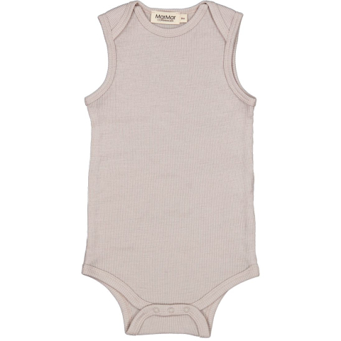 MarMar Romper mouwloos - Wol - Bini - Peper - MarMar - 62 - Rompers Mouwloos