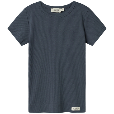 MarMar T-Shirt - Rib - Modaal - Noos - Blauw - MarMar - 4 jaar (104) - T-Shirts