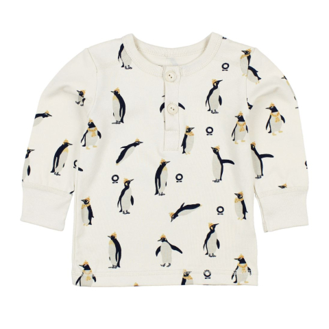 Katvig Blouse - Creme m. Pinguïns - Katvig - 68 - Shirts