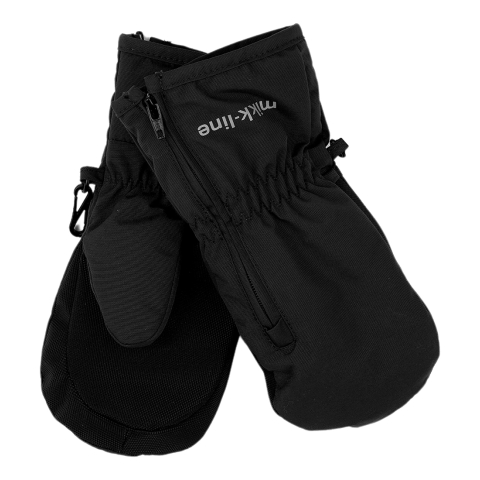 Mikk-Line Wanten m. Rits - Noos - Black - Mikk-Line - 74/80 - Wanten