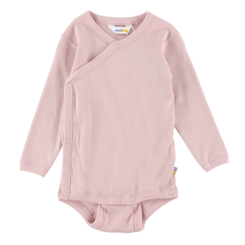 Joha Wikkelromper l/s - Rib - Dusty Roze - Joha - 60 - Rompers Lange Mouw