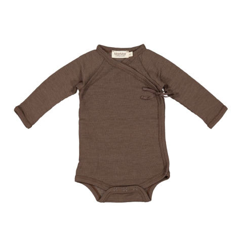 MarMar Wikkelromper l/s - Wol -Belita-Terre - MarMar - 44 - Rompers Lange Mouw