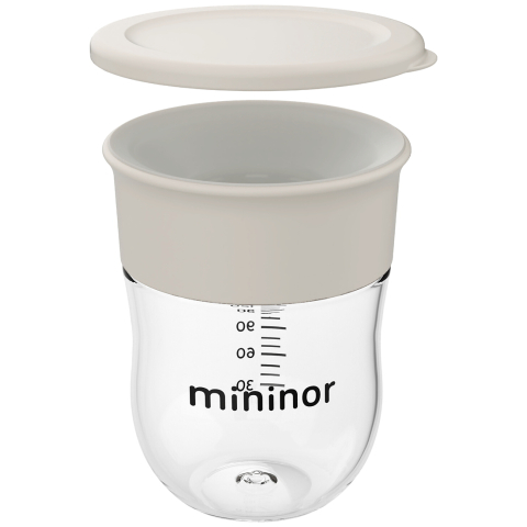 Mininor Trainingsbeker m. Deksel - Training - 220 ml - Bewolkte  - Mininor - OneSize - Bekers