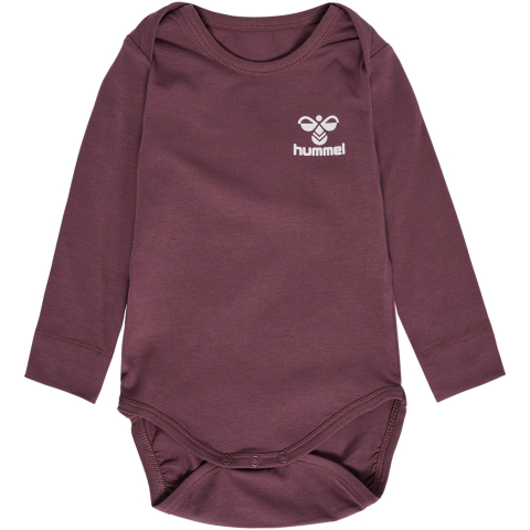 Hummel Romper l/s - hmlElvina - Plum Wine - Hummel - 62 - Rompers Lange Mouw