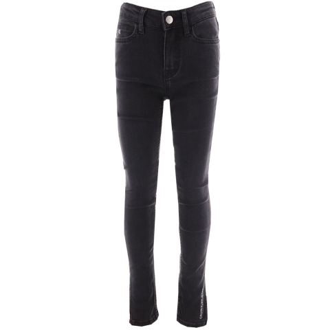 Calvin Klein Jeans - Splitzoom met stretch - Soft Black - Calvin Klein - 12 jaar (152) - Jeans