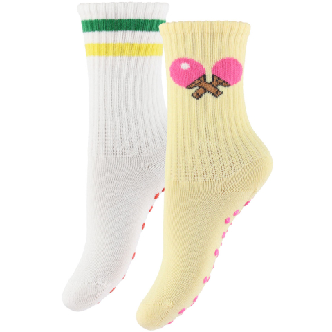 Mini Rodini Sokken m. Dopjes - 2-pack - Tabel Tennis - Multi - Mini Rodini - 28/31 - Sokken