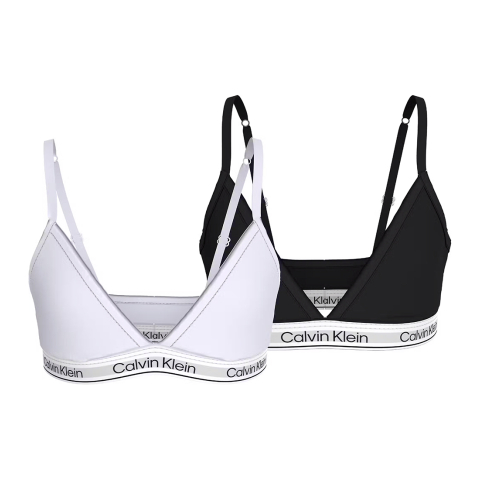Calvin Klein BH u. Beugel - Triangle - 2-pack - Zwart/Wit - Calvin Klein - 8-10 jaar (128-140) - BHs