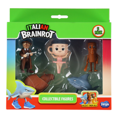 Brainrot speelgoedfiguurtjes - 5 st. - 5 cm - Brainrot - OneSize - Speelgoedfiguren