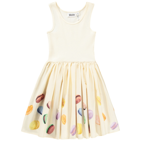Molo Jurk - Rib - Cassandra - Happy Macarons - Molo - 3-4 jaar (98-104) - Jurken