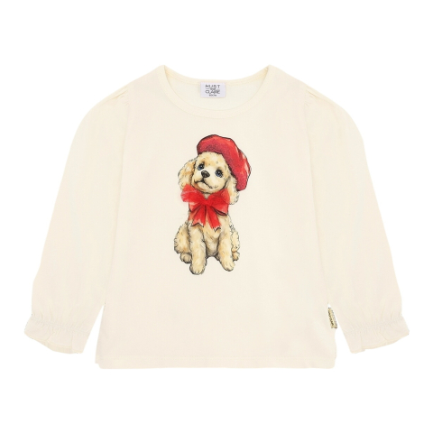 Hust and Claire Blouse - HCAlma - Poedel - Ivory - Hust and Claire - 6 jaar (116) - Shirts