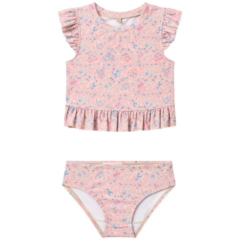 Wheat Bikini - Alma - Roze Heart Bloemen - Wheat - 4 jaar (104) - Bikinis