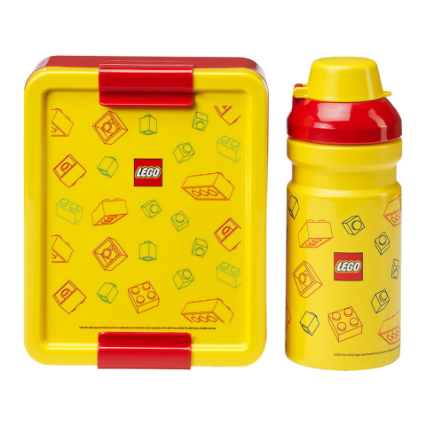 LEGO® Storage Broodtrommel/Drinkfles - Baksteen Art Line - Rood/ - LEGO® Storage - OneSize - Broodtrommels