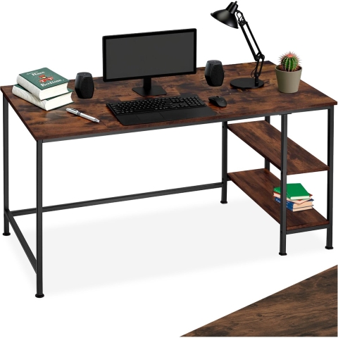 tectake - Bureau Donegal industrial dark computertafel werktafel - 404227