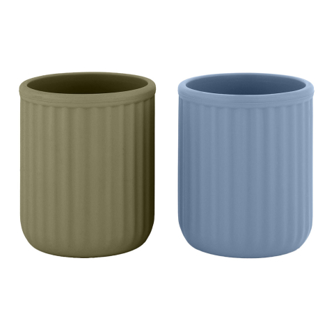 Mikk-Line Bekers - 2-pack - Silicone - Vervaagd Denim/Gedroogd H - Mikk-Line - OneSize - Bekers