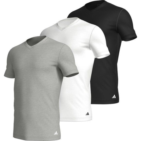 Adidas V-hals Shirt Heren (3-pack) - Maat XL