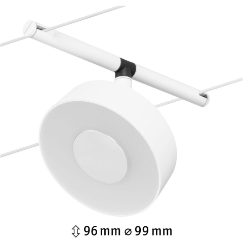 Paulmann WS DC Circle 12V-kabelsysteem lamp Zwart (mat), Chroom