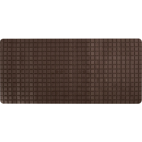 Douche/bad anti-slip mat badkamer - rubber - bruin - 76 x 36 cm - rechthoek -