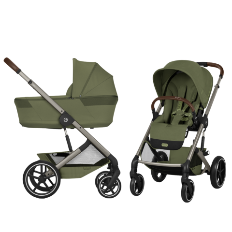 Kinderwagen Cybex Balios S Lux Moss Green/Khaki incl. Foldable Carrycot