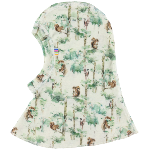 Joha Balaclava - Wol - 1-lag - Off White m. Bomen - Joha - 52 cm - Balaclavas - Enkel