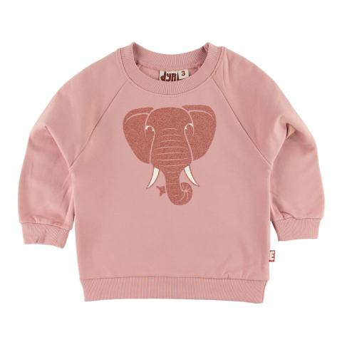 DYR-Cph Trui - DIER Gebrul - Rose Glow m. Olifant/Glitter - DYR-Cph - 5 jaar (110) - Truien