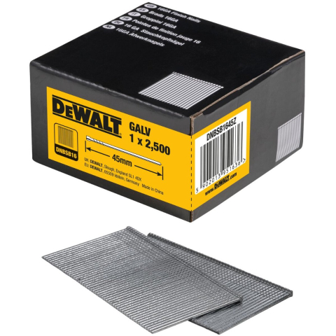 DeWALT DNBSB1645Z 16 Gauge GAL Spijkers 1.5x45mm VE=2500