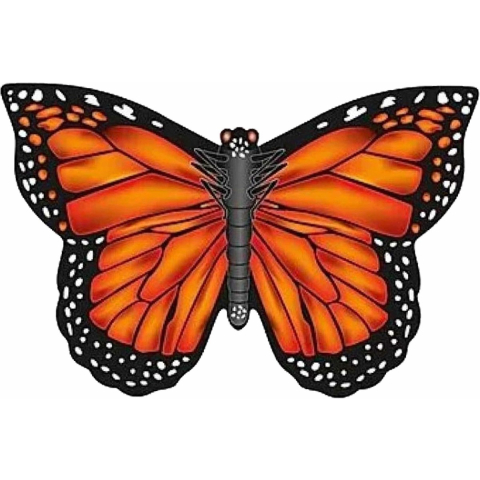 Vlinder vlieger - oranje - B71 cm - nylon -