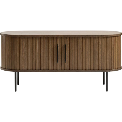 Olivine Lenn houten tv meubel gerookt eiken 120 x 40 cm