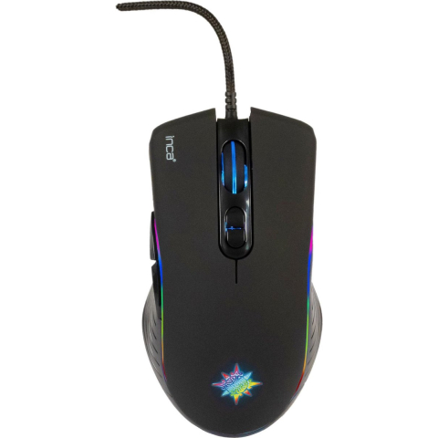 INCA IMG-GT15 Gaming Muis, RGB, Zwart