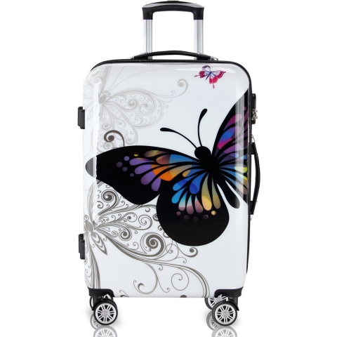 Reiskoffer Butterfly M polycarbonaat 42l 56x37x23cm