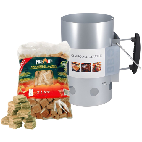 BBQ set - aanmaakblokjes 192x - houtskoolstarter - bbq starten -