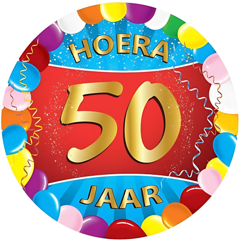 Bierviltjes 50 jaar - 75x stuks - multicolor - verjaardag/feest - feestartikelen -