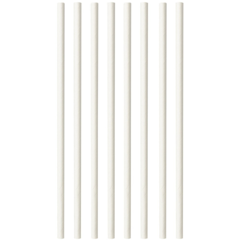 Conpax papieren rietjes - 300x - wit - 20 cm - feest drinkrietjes -