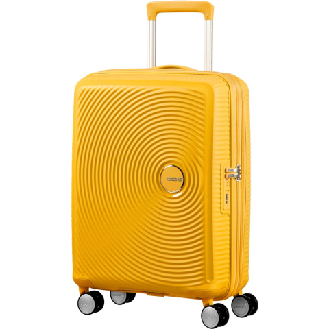 American Tourister Soundbox Expandable Spinner 55cm Golden Yellow