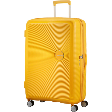 American Tourister Soundbox Expandable Spinner 77cm Golden Yellow