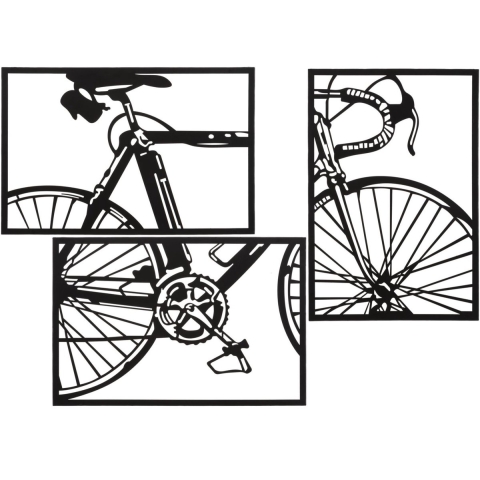 Wanddecoratie Mauro Ferretti Bike (x3)
